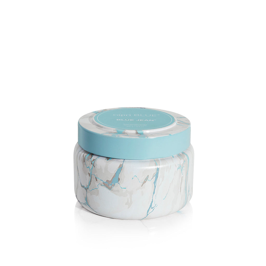 Modern Marble Blue Jean Printed Travel Tin - TheMississippiGiftCompany.com