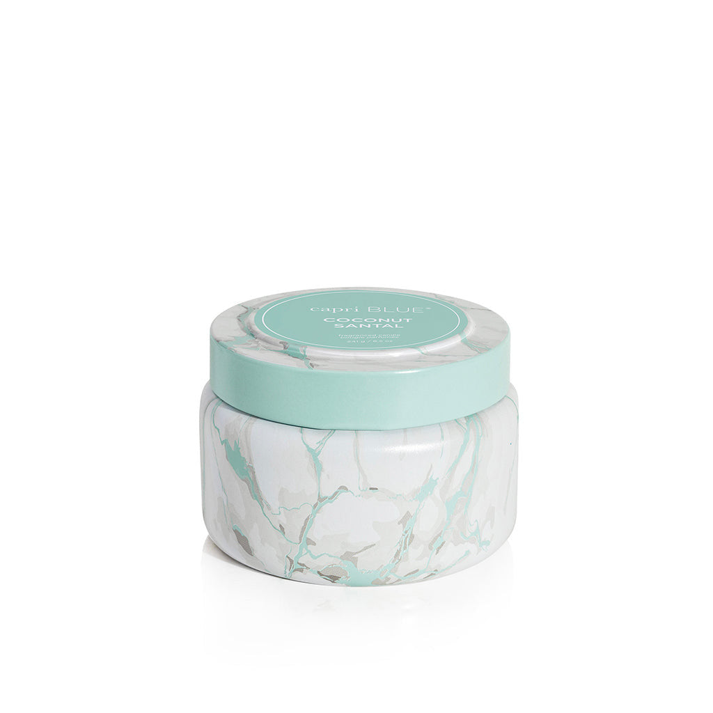 Modern Marble Printed Travel Tin Coconut Santal - TheMississippiGiftCompany.com
