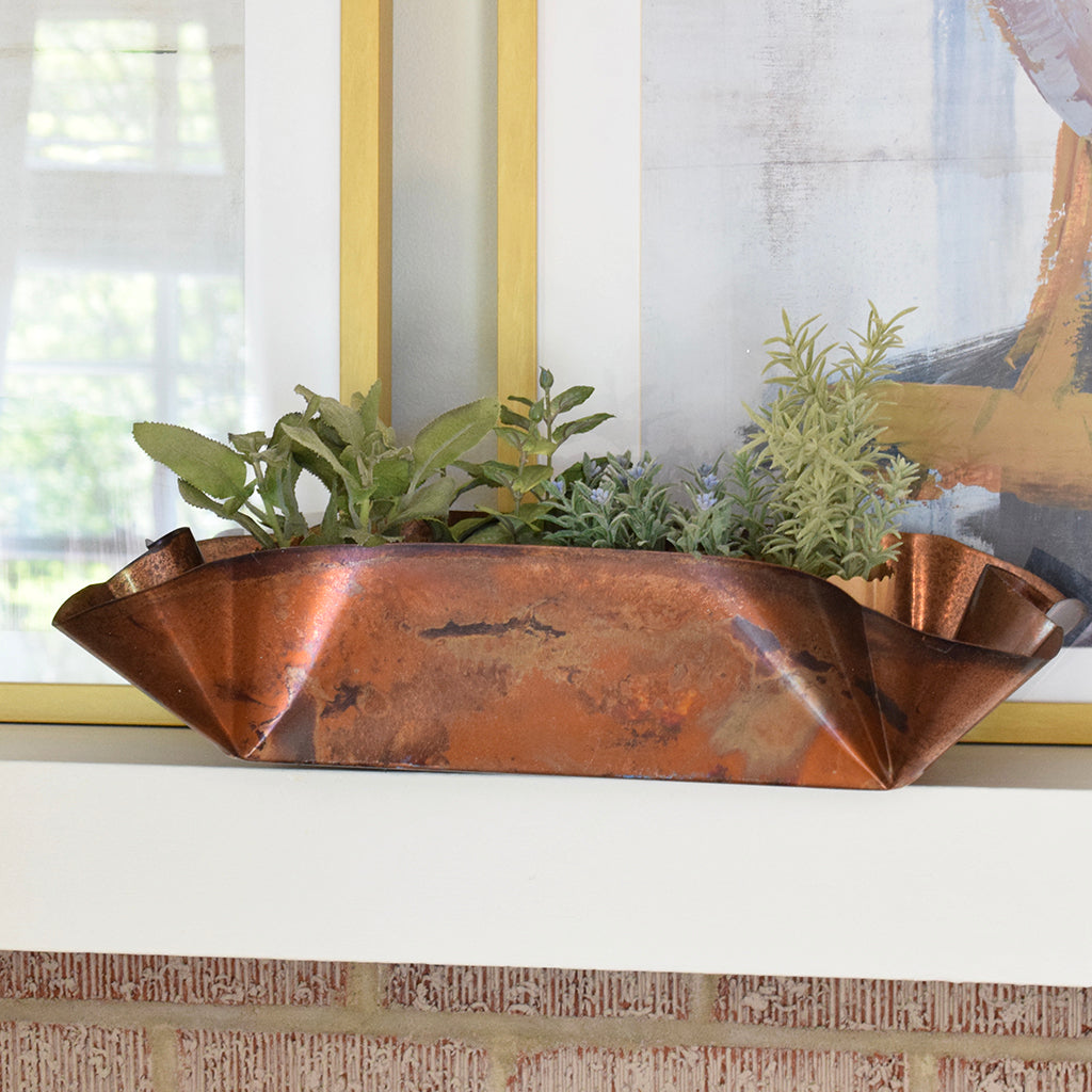 small copper plant pots 12 Rectangle Planter Copperworx
