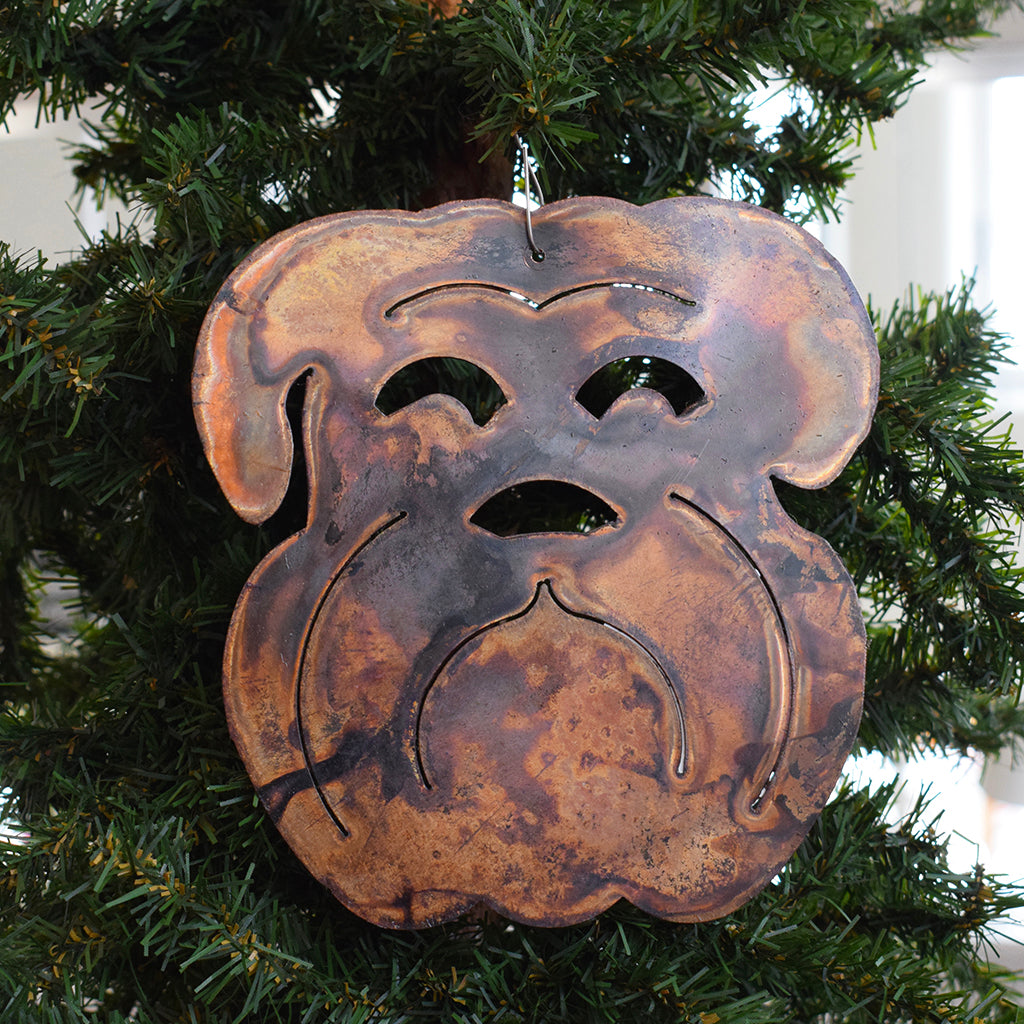 Bulldog Head Ornament - TheMississippiGiftCompany.com