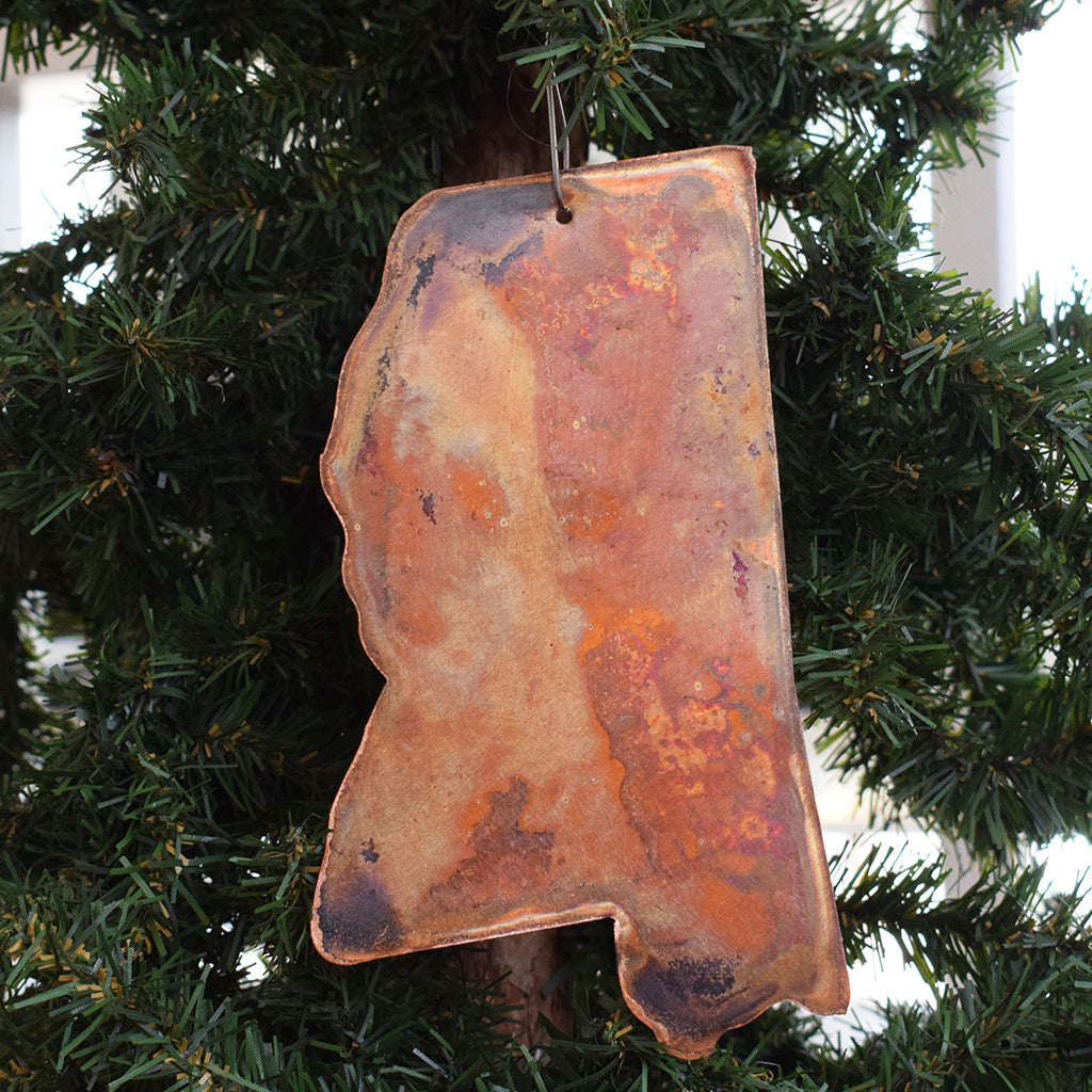 Copper Mississippi Ornament - TheMississippiGiftCompany.com