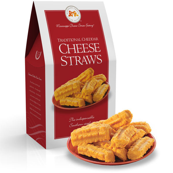 Mississippi Cheese Straws: Baked Cheddar Wafer- 14oz - TheMississippiGiftCompany.com