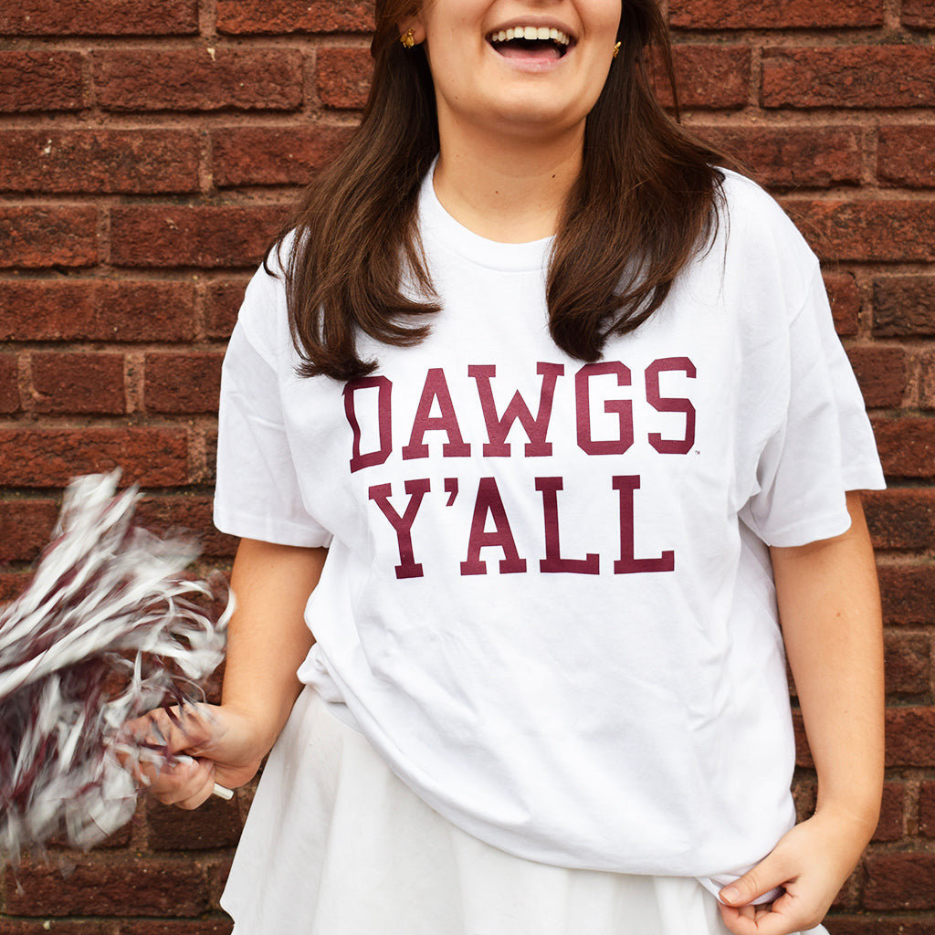 Adult Dawgs Y'all Short Sleeved Shirt - TheMississippiGiftCompany.com