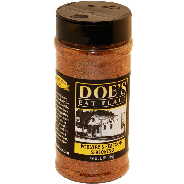 Doe's Eat Place Seafood & Poultry Seasoning 10.9 oz - TheMississippiGiftCompany.com