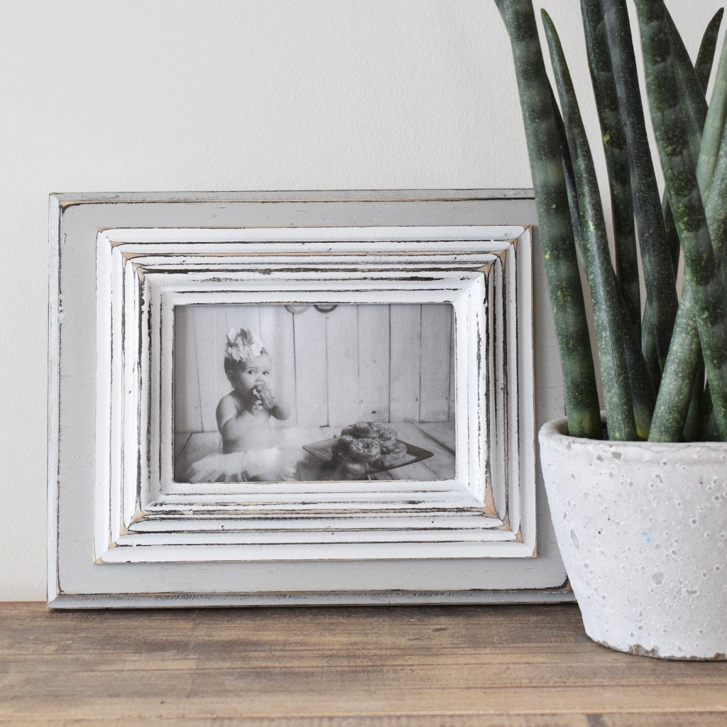 4x6 Little Lo Frame - Gray/White - TheMississippiGiftCompany.com