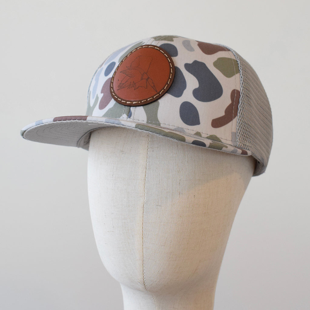 Camo Mesh Duck Hat- Blue/Gray - TheMississippiGiftCompany.com