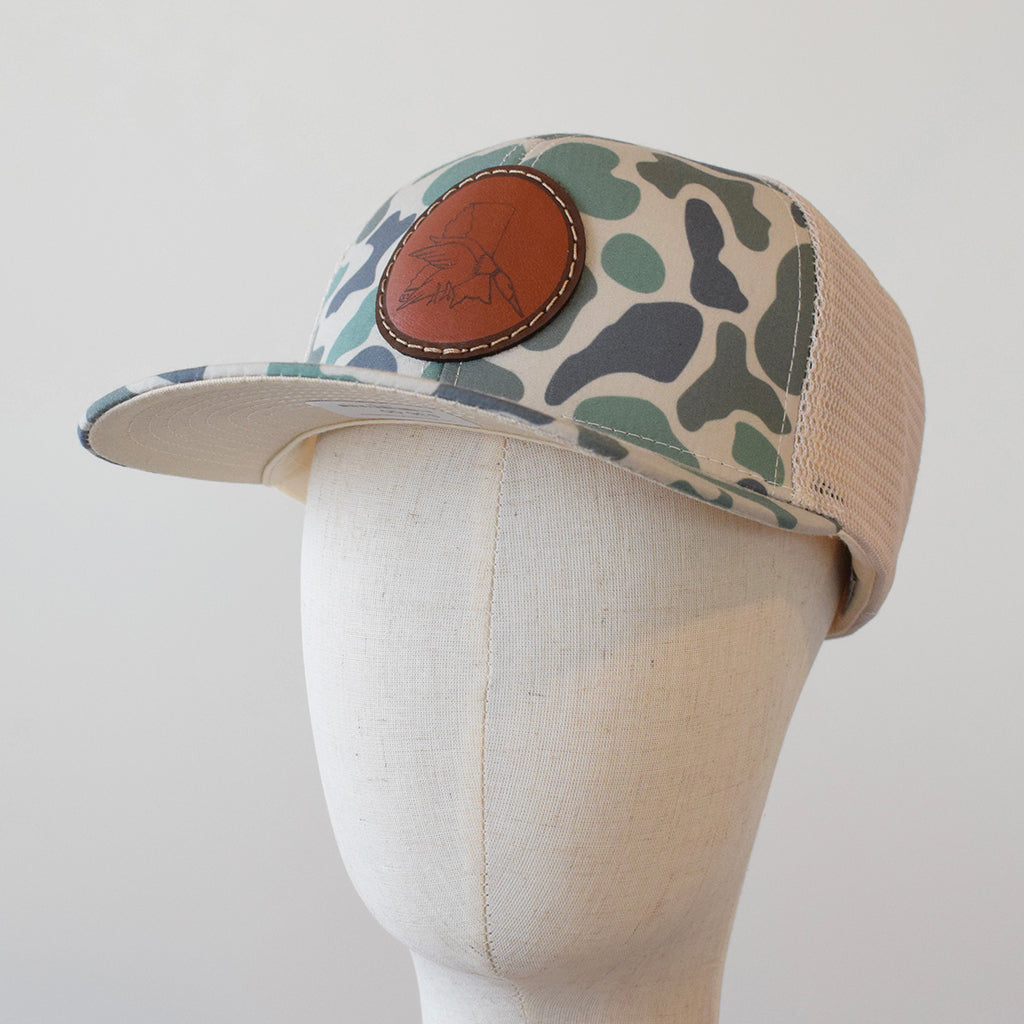 Camo Mesh Duck Hat-Greens/Browns - TheMississippiGiftCompany.com