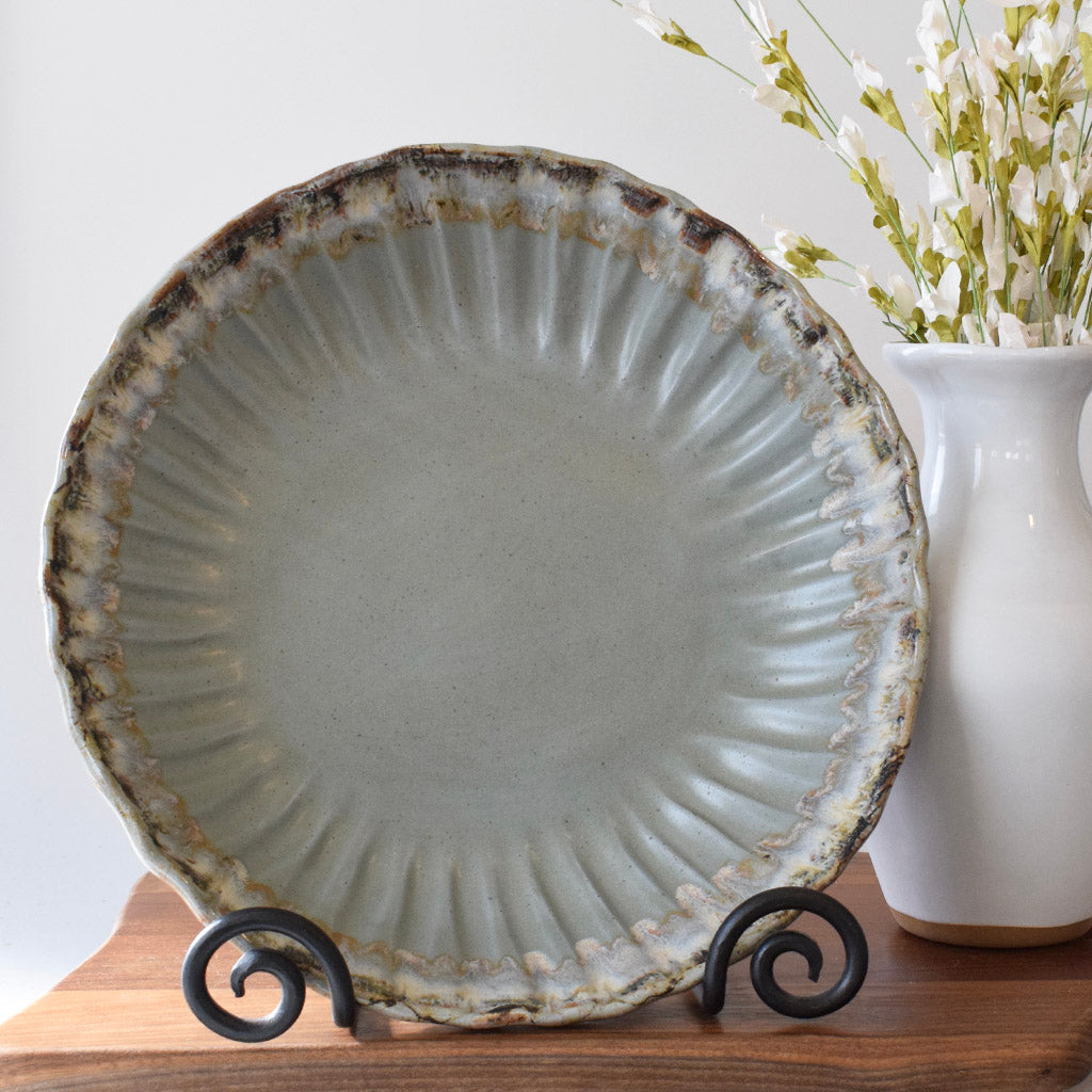 Crimped Serving Bowl-Peaceful - TheMississippiGiftCompany.com