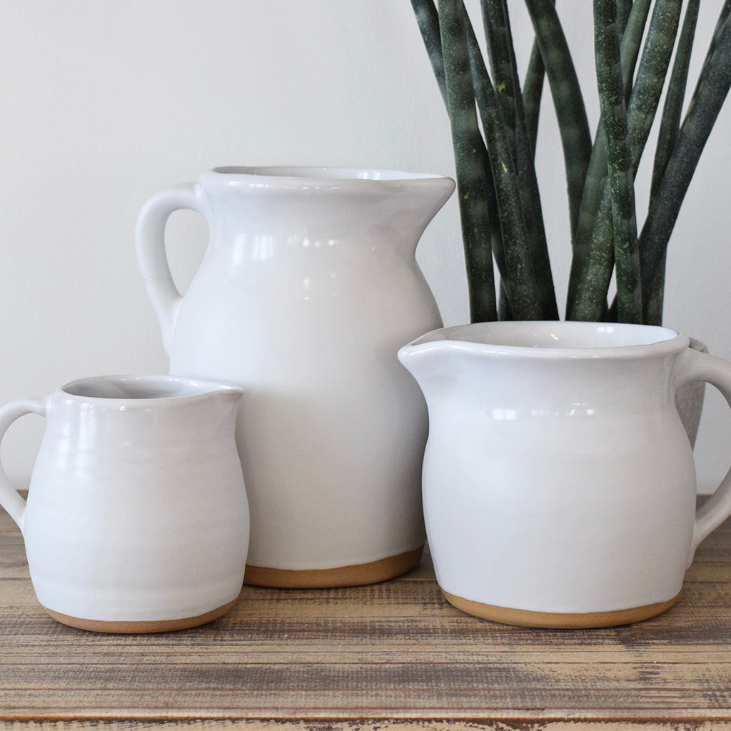 Farmhouse Pitcher Small - Simply White - TheMississippiGiftCompany.com