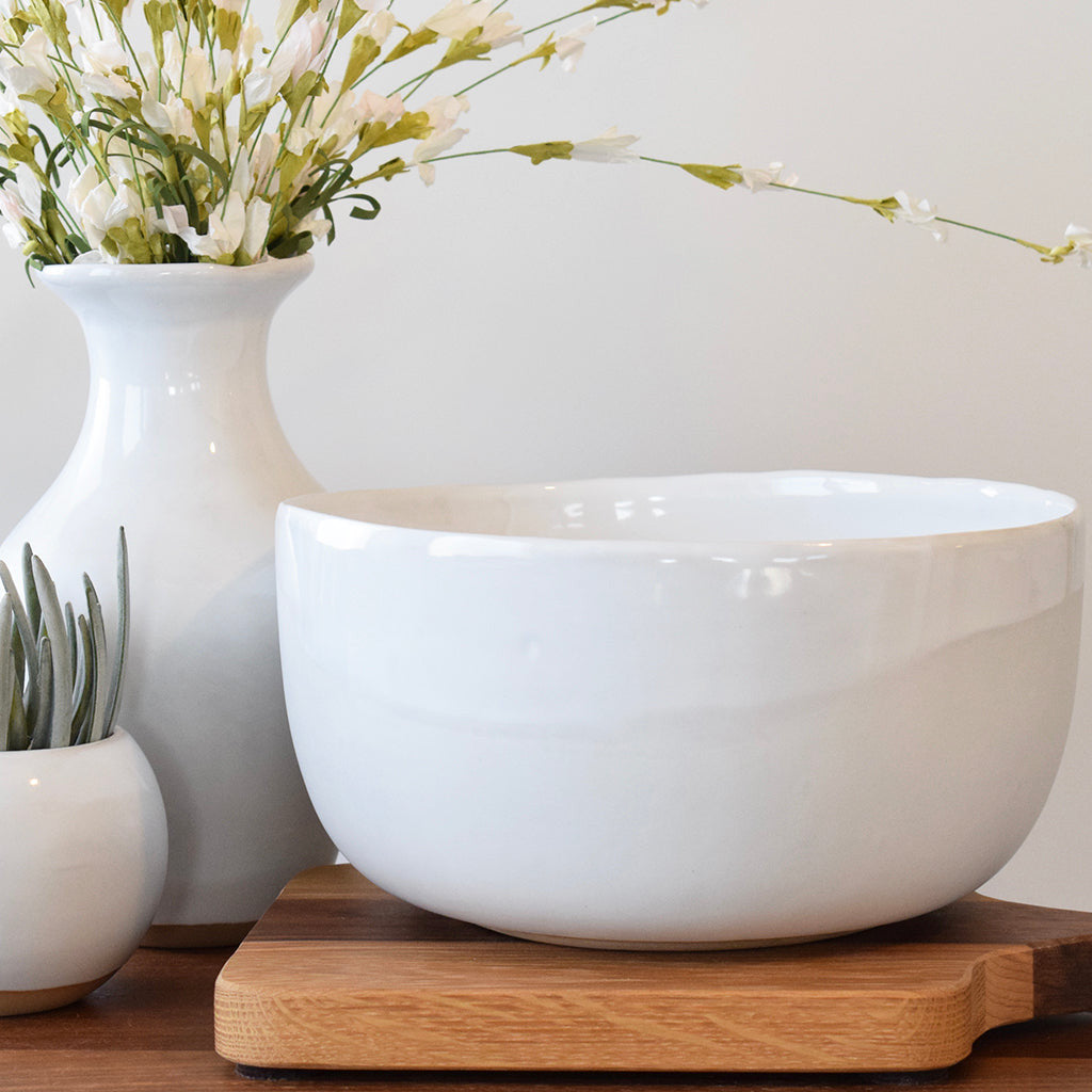 Large Mixing Bowl Simply White - TheMississippiGiftCompany.com