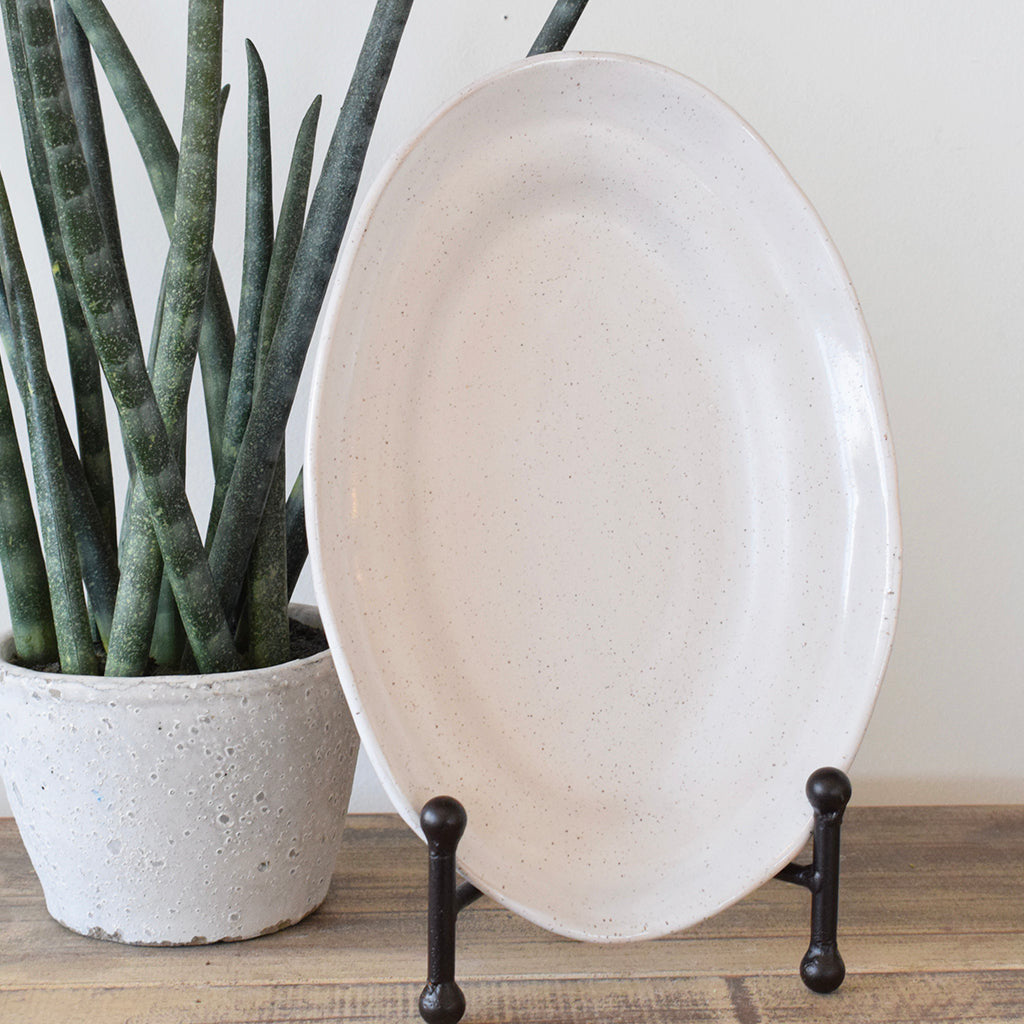 Small Oval Platter-Simply White - TheMississippiGiftCompany.com