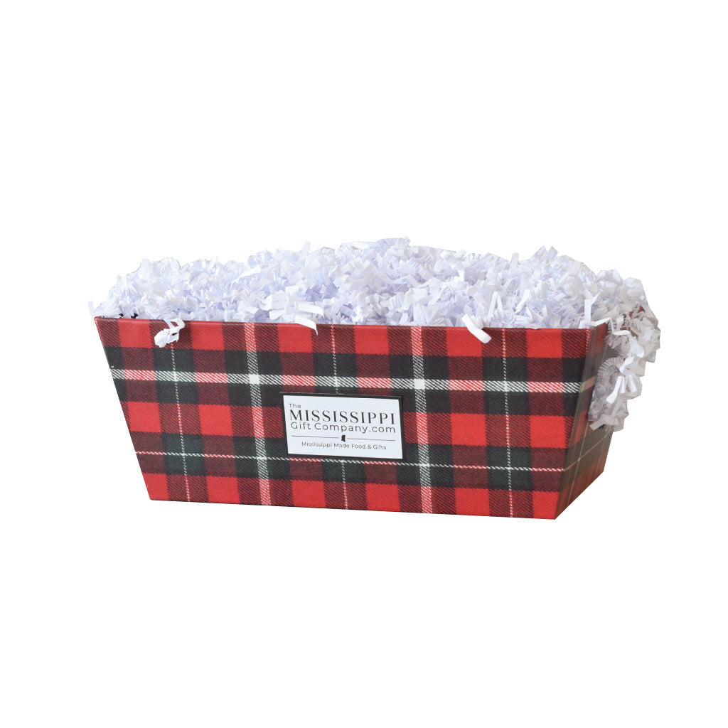 Unfilled Small Christmas Plaid Tray - TheMississippiGiftCompany.com