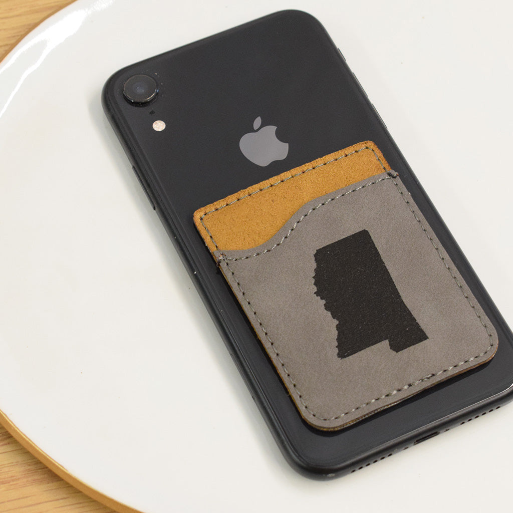 Mississippi Leather Phone Wallet - TheMississippiGiftCompany.com
