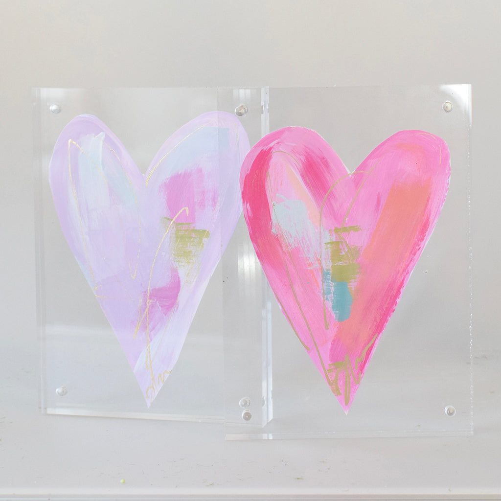 Hand Painted Acrylic Hearts