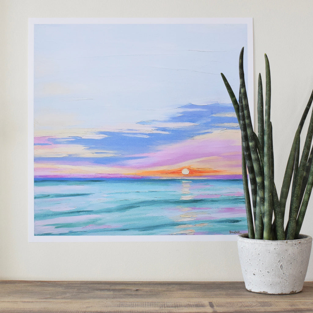 Kendall Kirk Art Print-Evening on The Beach - TheMississippiGiftCompany.com