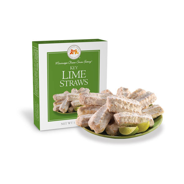 Key Lime Straws Shortbread Cookies 1oz - TheMississippiGiftCompany.com