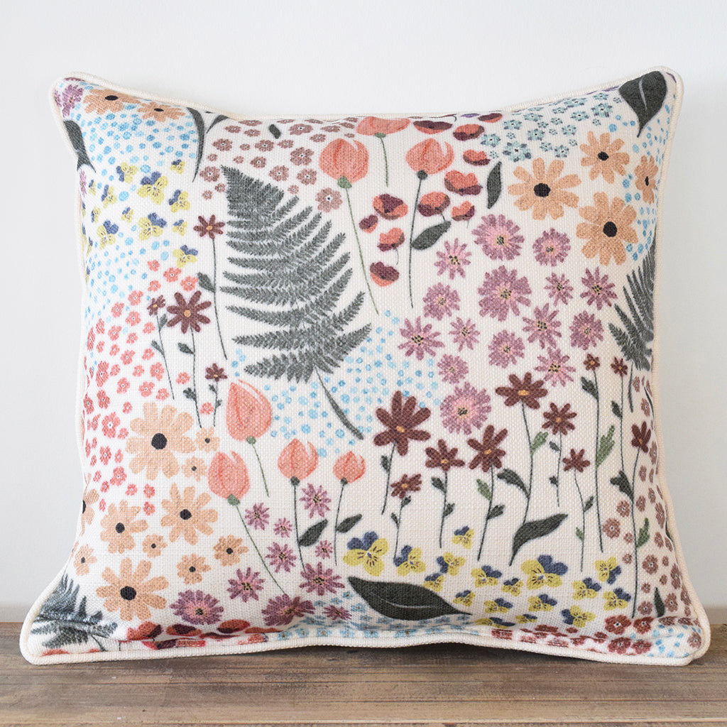 Charming  Floral Mississippi Square Pillow - TheMississippiGiftCompany.com