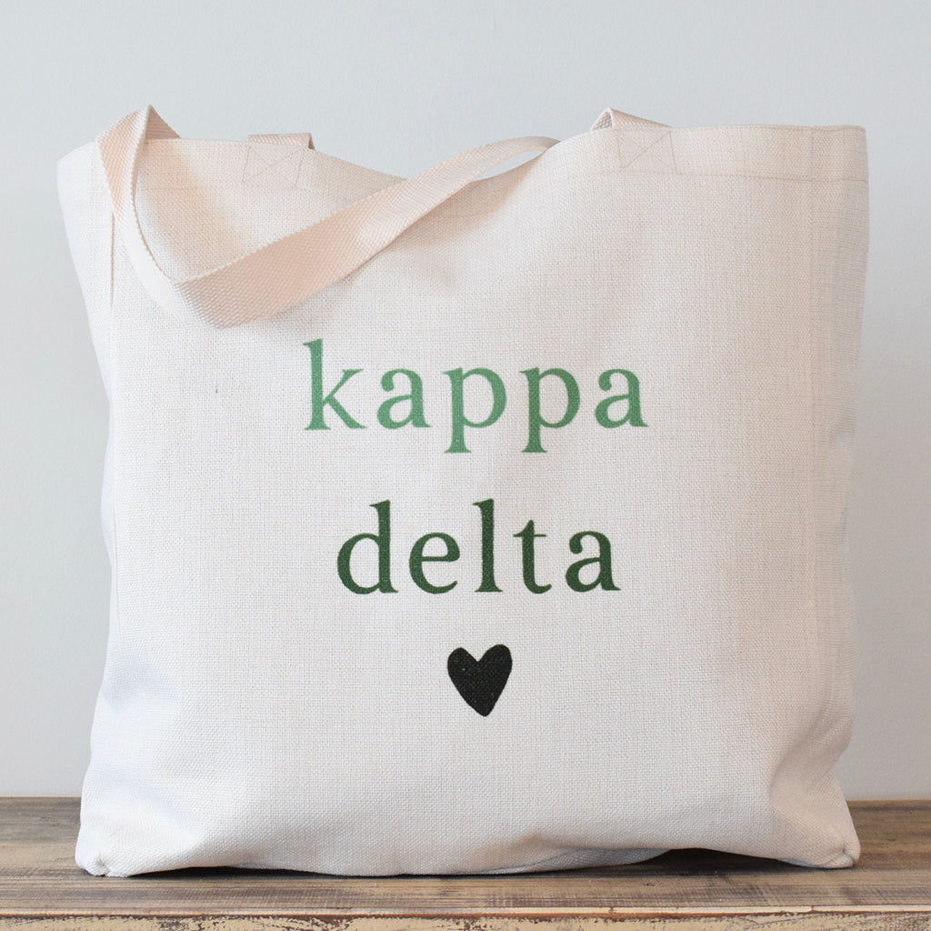 Kappa Delta Heart Tote Bag - TheMississippiGiftCompany.com