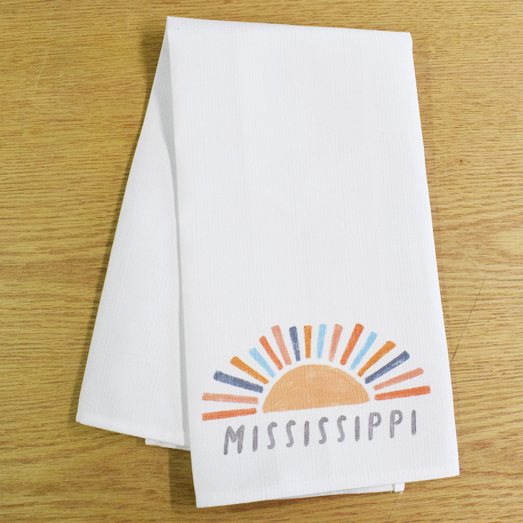 Sunshine Mississippi Tea Towel - TheMississippiGiftCompany.com