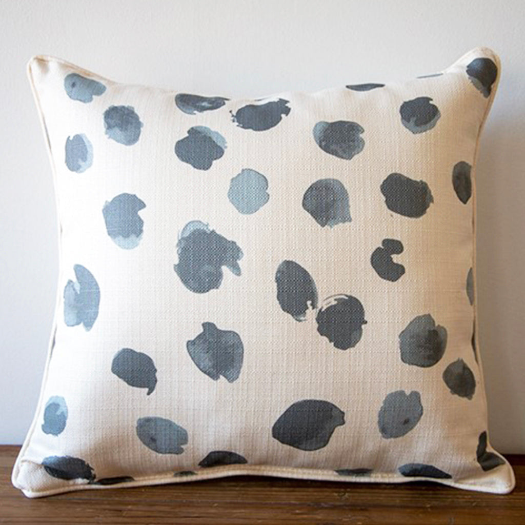 Oversized Blue Dot Square Pillow - TheMississippiGiftCompany.com