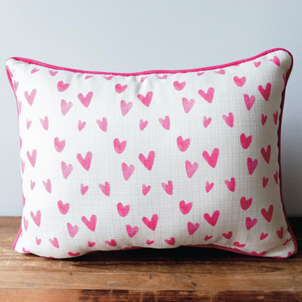 Doodle Valentines Rectangle Pillow with Backing - TheMississippiGiftCompany.com