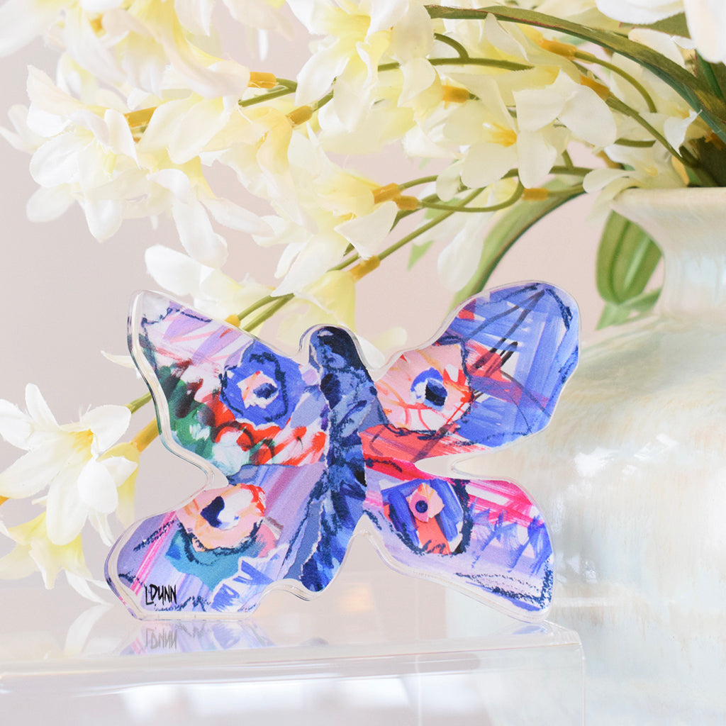 Blue and Pink Acrylic Butterfly - TheMississippiGiftCompany.com