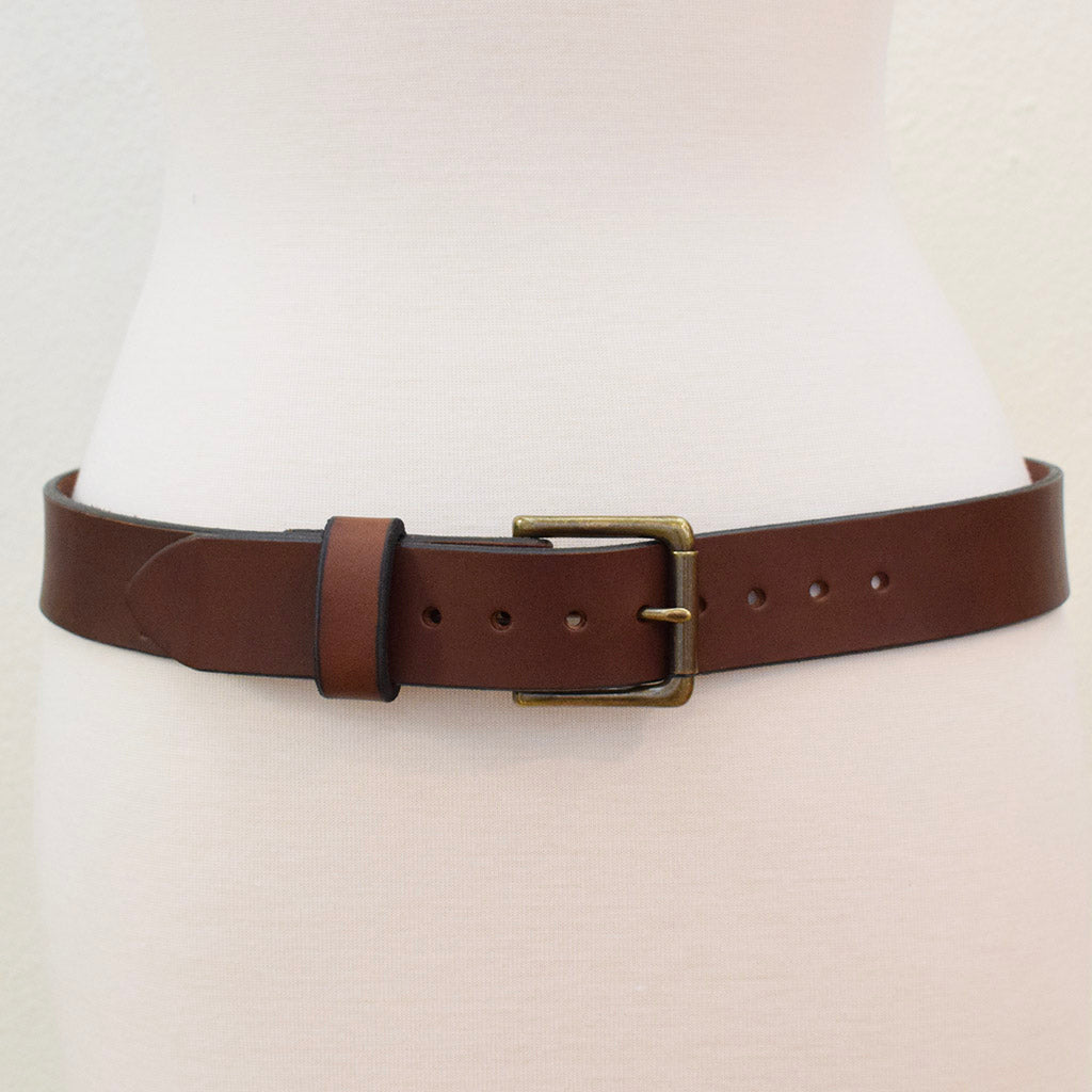 Leather Brown Belt - TheMississippiGiftCompany.com