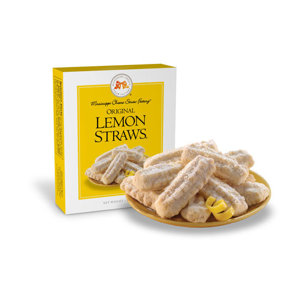 Original Lemon Straws Shortbread Cookies- 1 oz - TheMississippiGiftCompany.com
