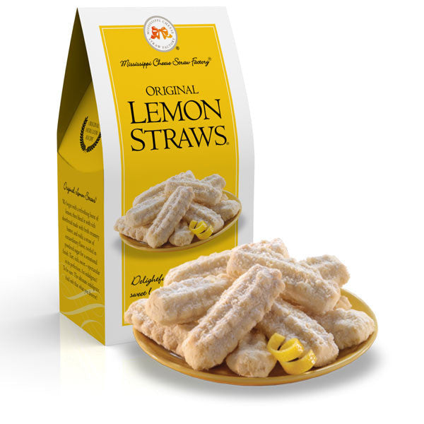 Original Lemon Straws Shortbread Cookies- 3.5oz - TheMississippiGiftCompany.com