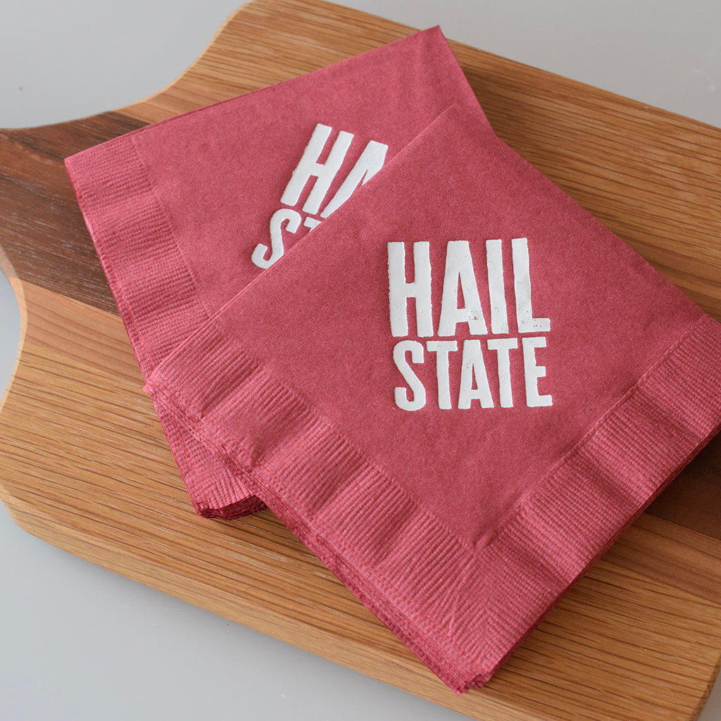 Hail State Rustic Beverage Napkins - TheMississippiGiftCompany.com