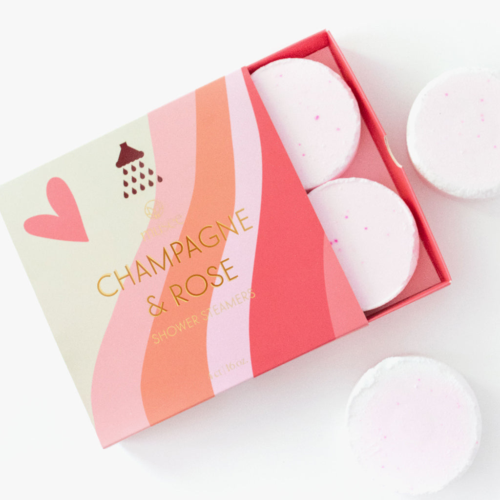 Champagne and Rose Shower Steamers Set - TheMississippiGiftCompany.com