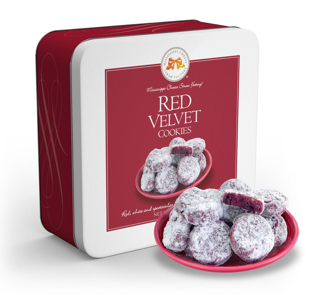 Red Velvet Cookies 10 oz tin - TheMississippiGiftCompany.com