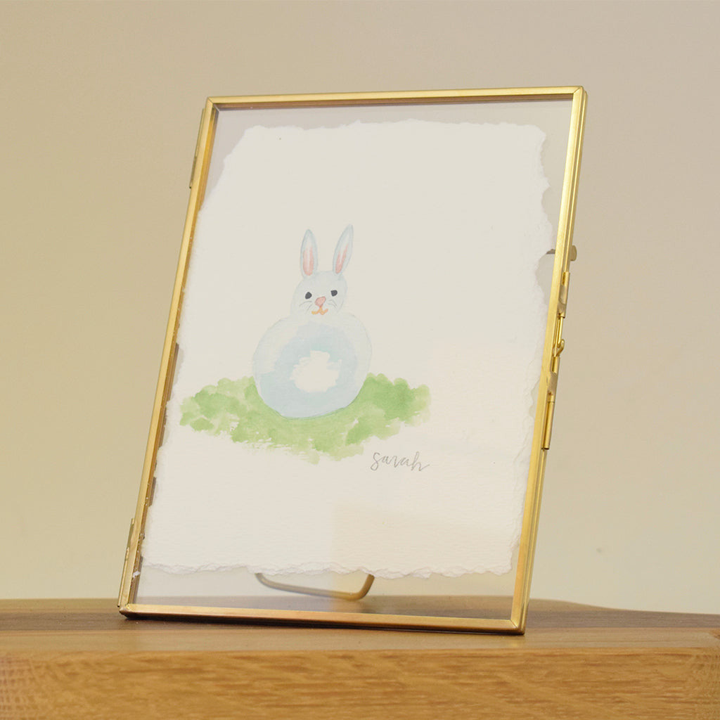 Sarah McCullen Original Watercolor Bunny - TheMississippiGiftCompany.com