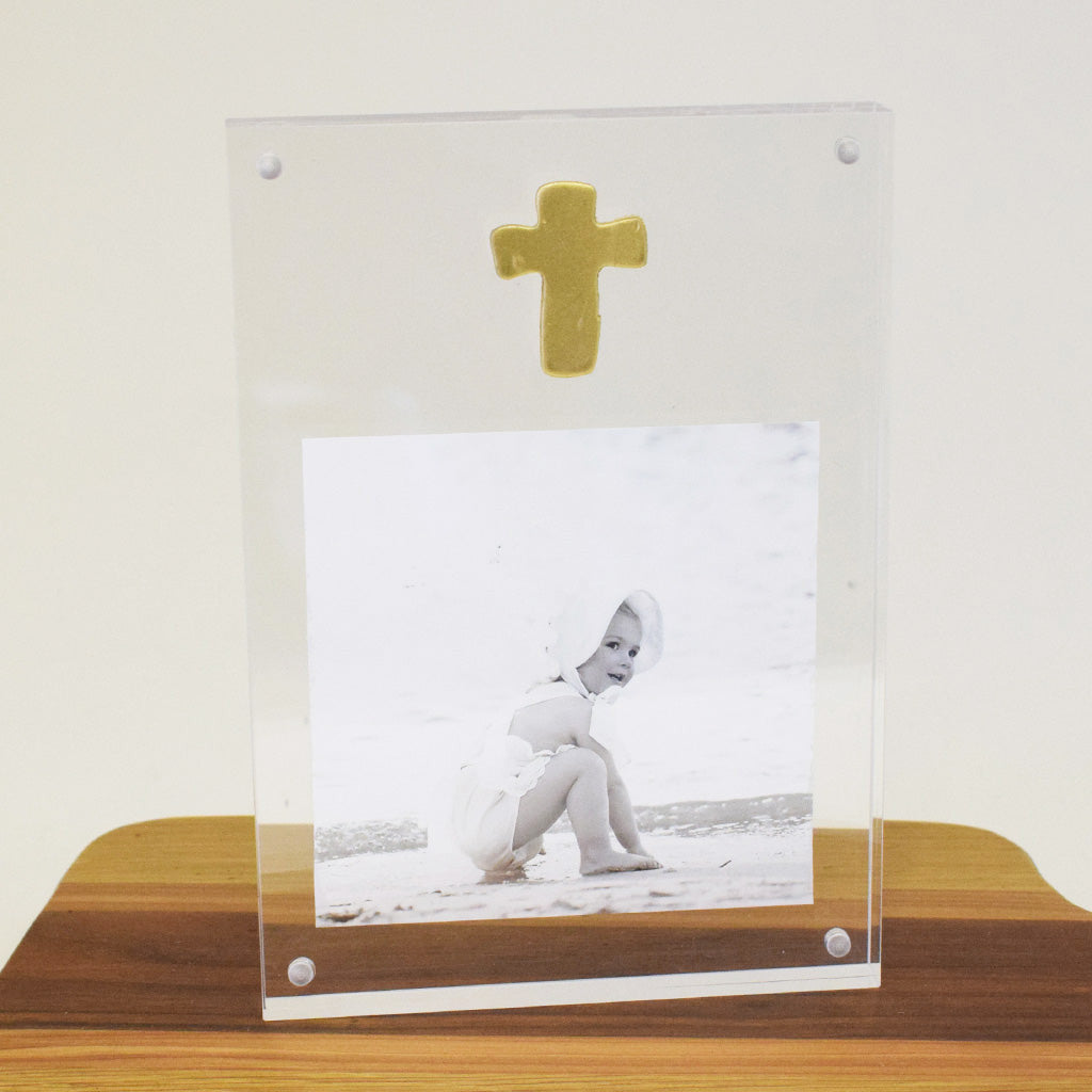 Acrylic Frame - Cutout Cross - TheMississippiGiftCompany.com