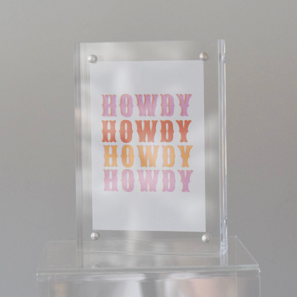 Acrylic Block - Howdy - TheMississippiGiftCompany.com