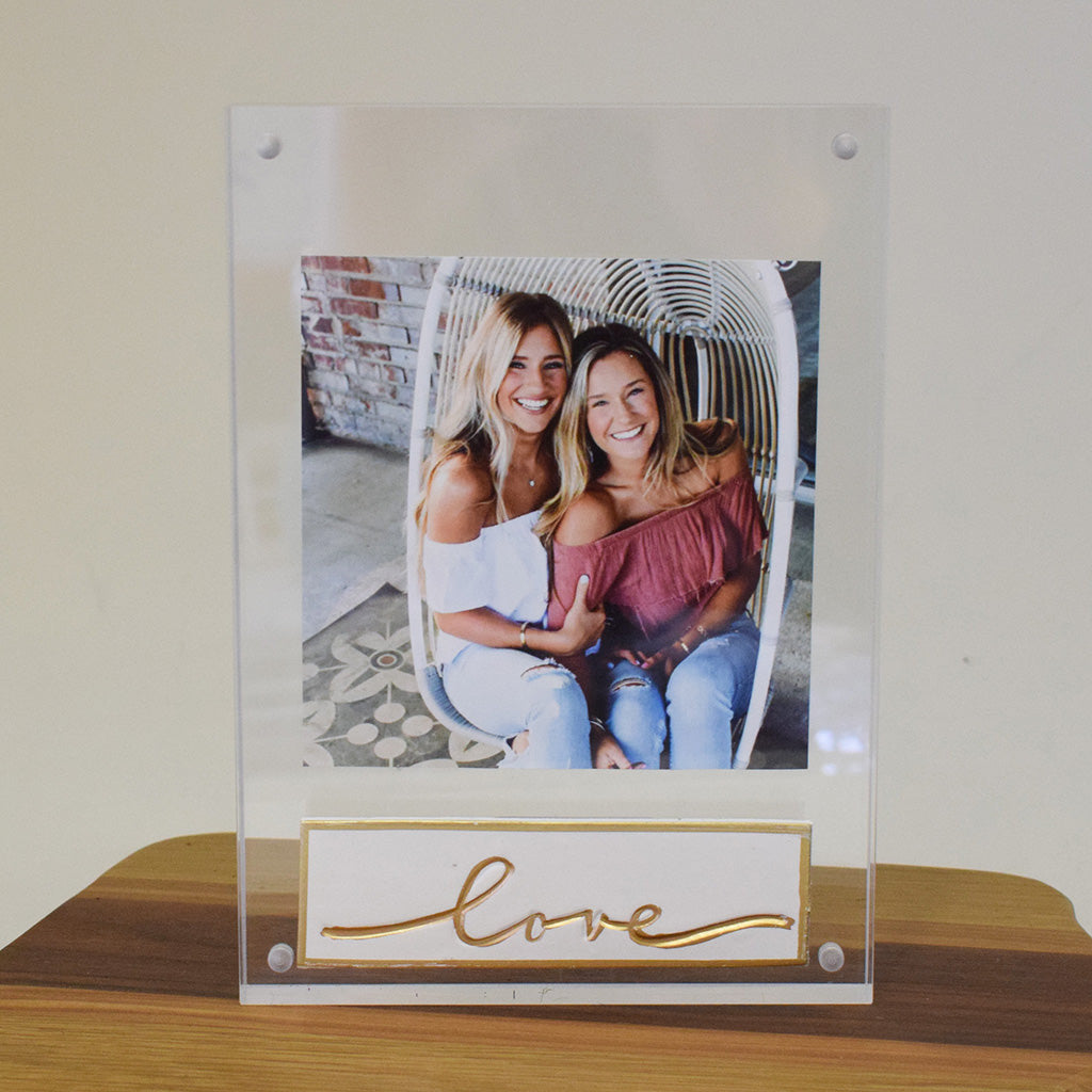 Acrylic Frame - Love Script - TheMississippiGiftCompany.com