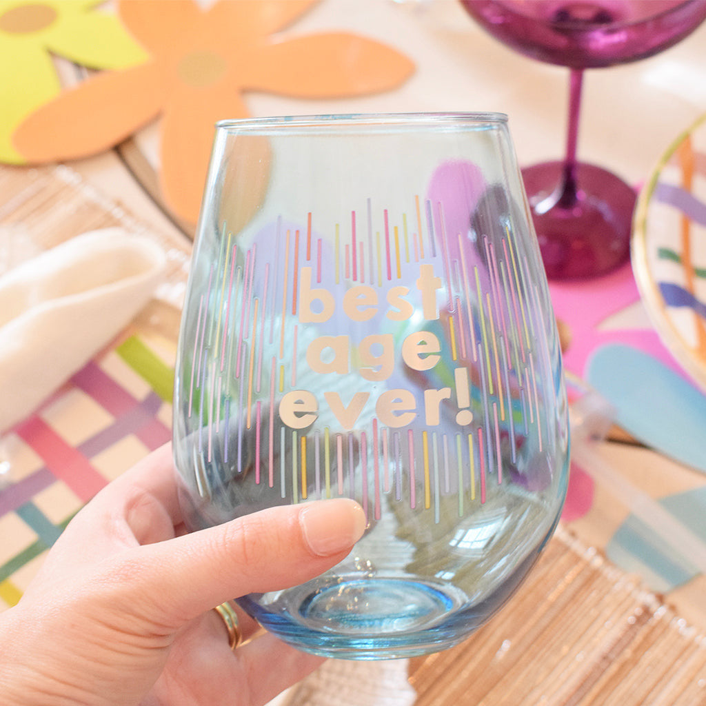 Best Age Ever Jumbo Wine Glass - TheMississippiGiftCompany.com