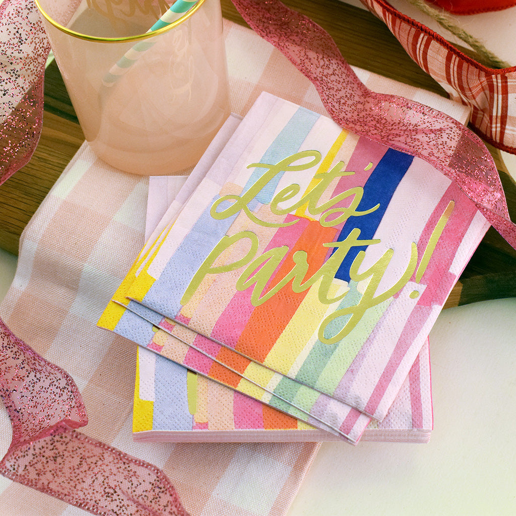 Let's Party Beverage Napkins - TheMississippiGiftCompany.com