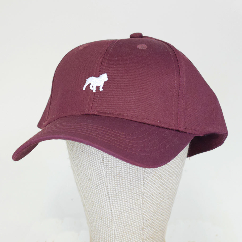 Youth Maroon Hat with Bulldog - TheMississippiGiftCompany.com