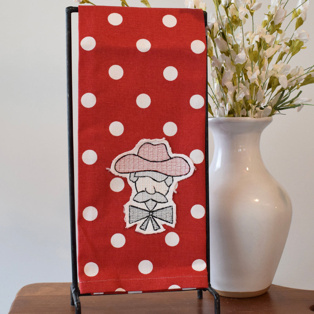 Red Dots Rebel Tea Towel - TheMississippiGiftCompany.com