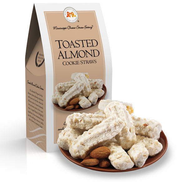 Toasted Almond Cookie Straws- 3.5oz - TheMississippiGiftCompany.com
