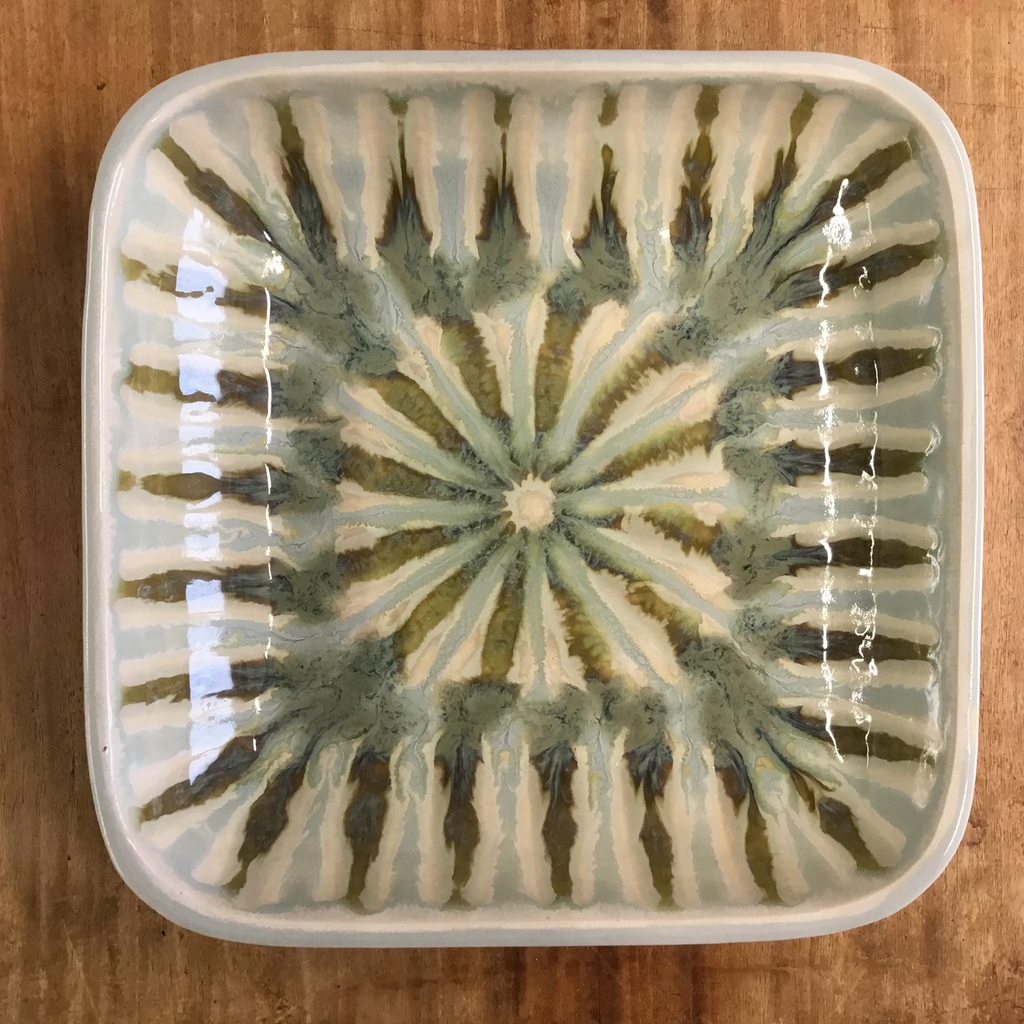 Teal Small Square Serving Bowl - TheMississippiGiftCompany.com