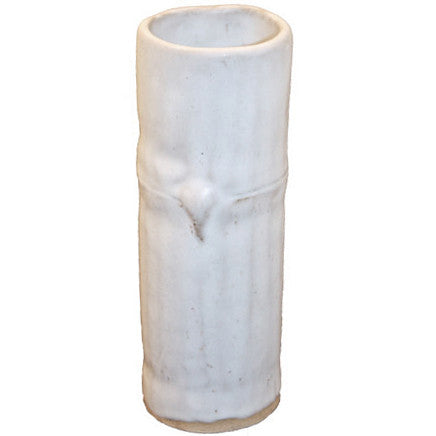 Bamboo Cylinder Vase White - TheMississippiGiftCompany.com