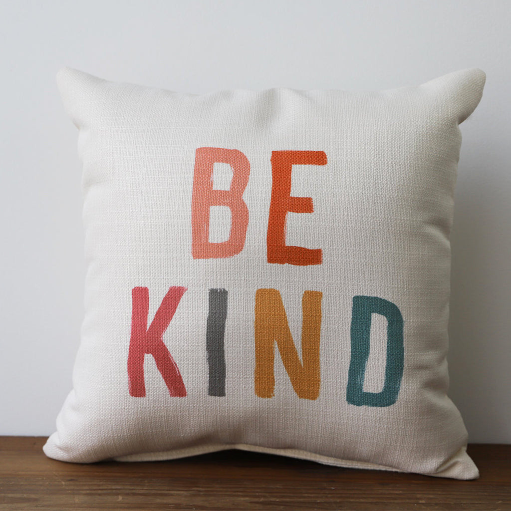 Be Kind Multi Square Pillow - TheMississippiGiftCompany.com