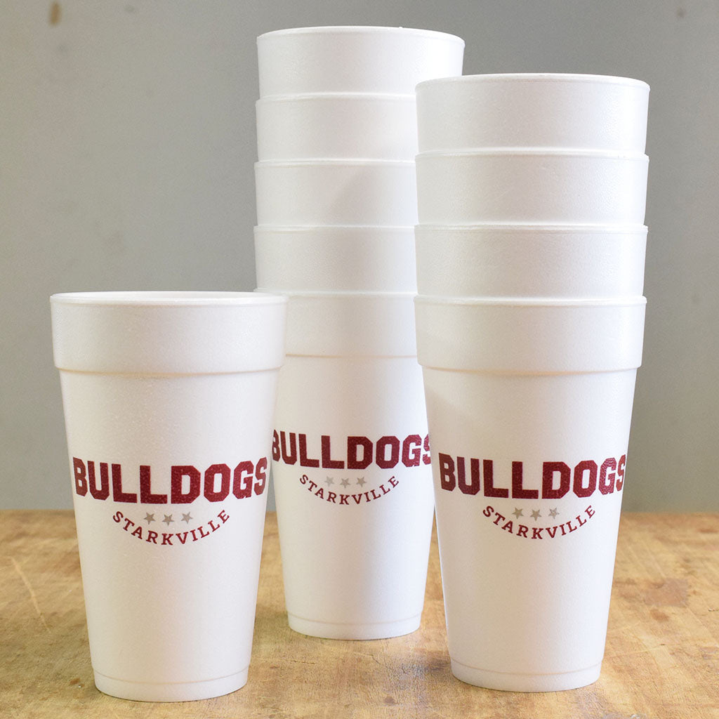 Bulldogs Foam Cups - TheMississippiGiftCompany.com