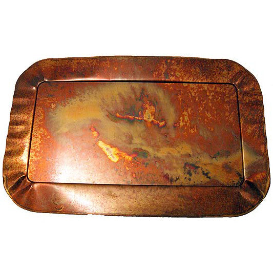Copper Fluted Platter Large - TheMississippiGiftCompany.com