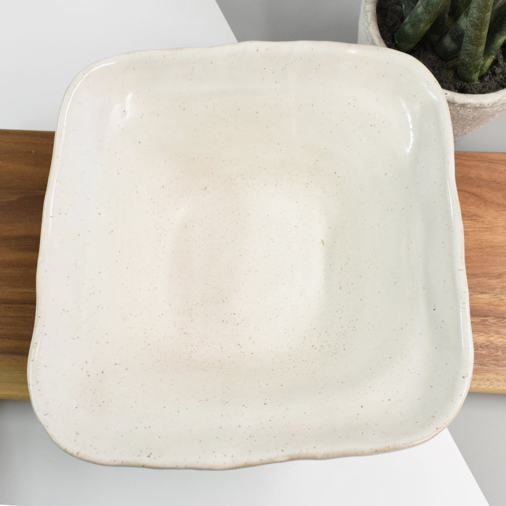Deep Square Bowl Simply White - TheMississippiGiftCompany.com