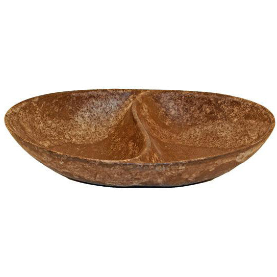 Divided Bowl Nutmeg - TheMississippiGiftCompany.com