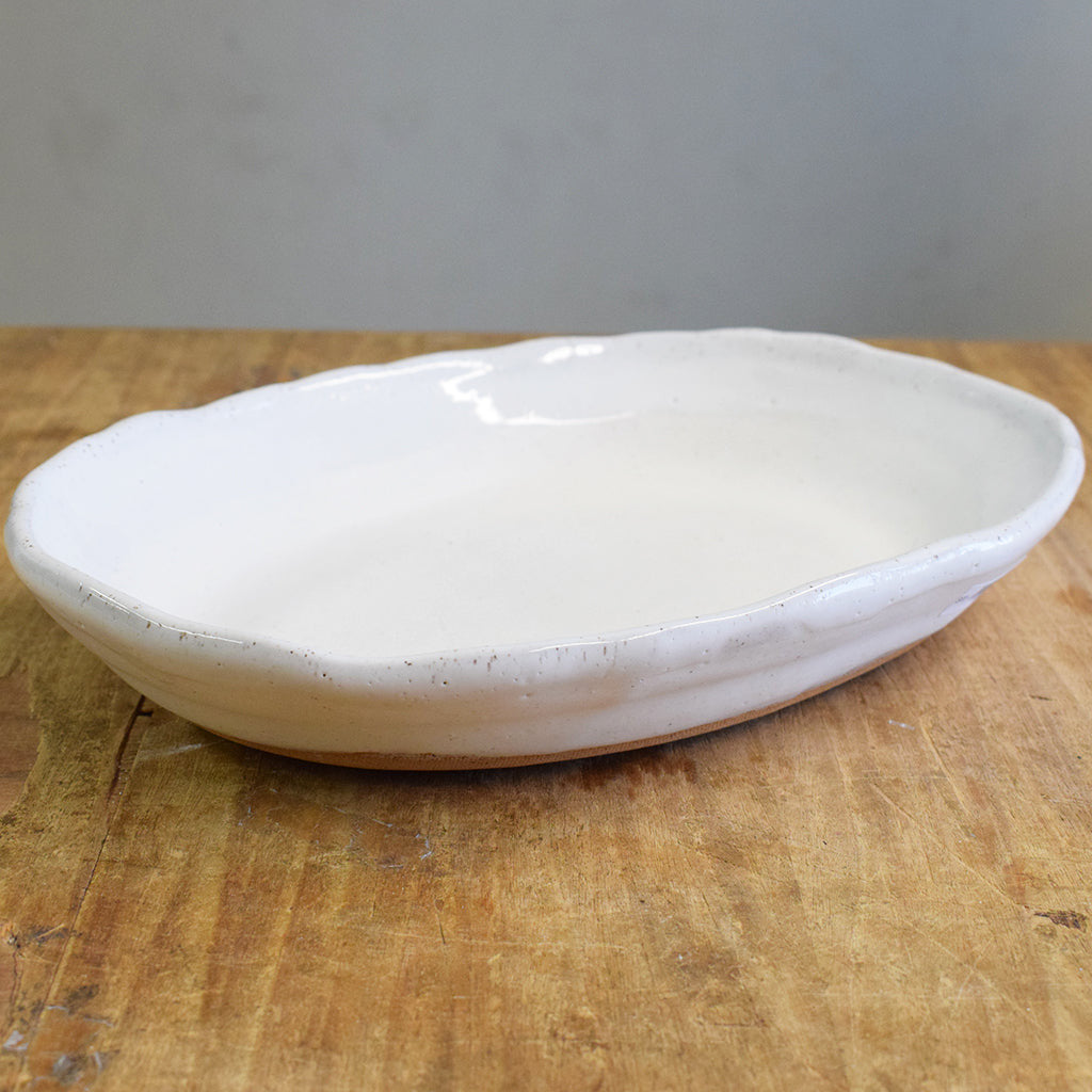 Oval Baking Dish Simply White - TheMississippiGiftCompany.com