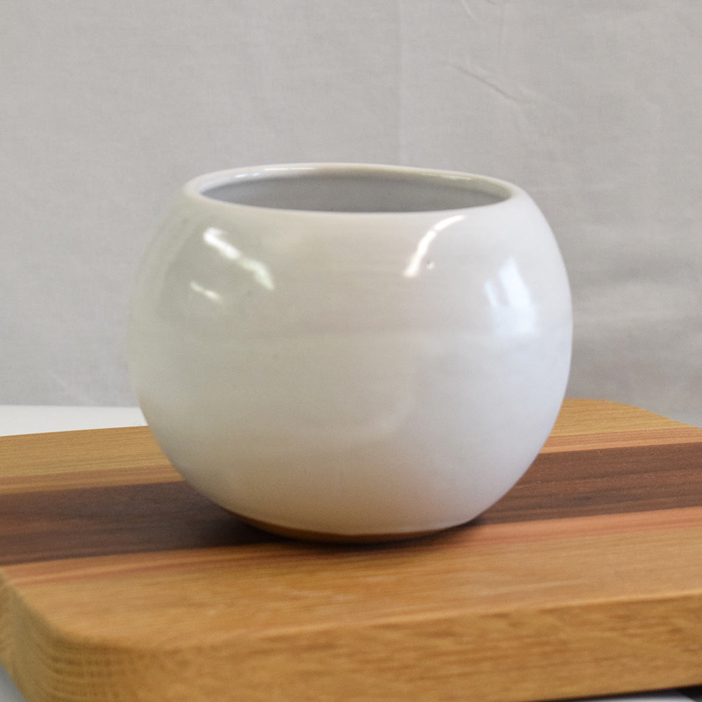 Globe Vase Simply White - TheMississippiGiftCompany.com